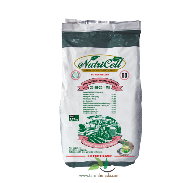 Nutricell 20-20-20 + Me Npk Gübresi 2.27 Kg