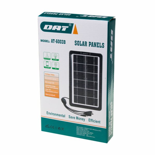 Güneş Enerji Solar Sarj Paneli AT 6003B At-9V3W