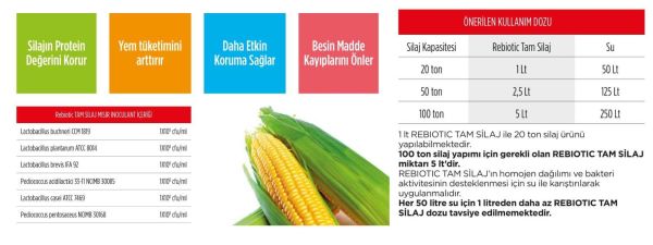 Rebiotic Mısır Silaj Bakterisi İnokulant 5 Litre