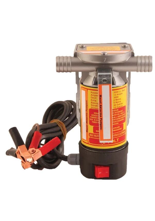 DÜZEY POMPA Düzey 12 Volt 1'' Hortum Çıkışlı Dıştan Çekme Mazot Aktarma(SIVI TRANSFER