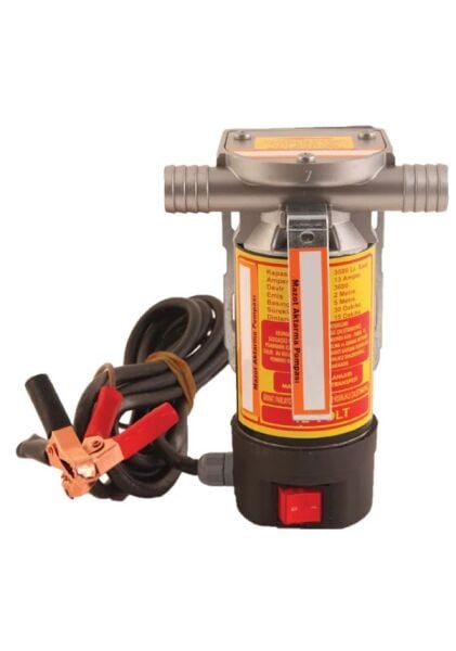 DÜZEY POMPA Düzey 12 Volt 1'' Hortum Çıkışlı Dıştan Çekme Mazot Aktarma(SIVI TRANSFER