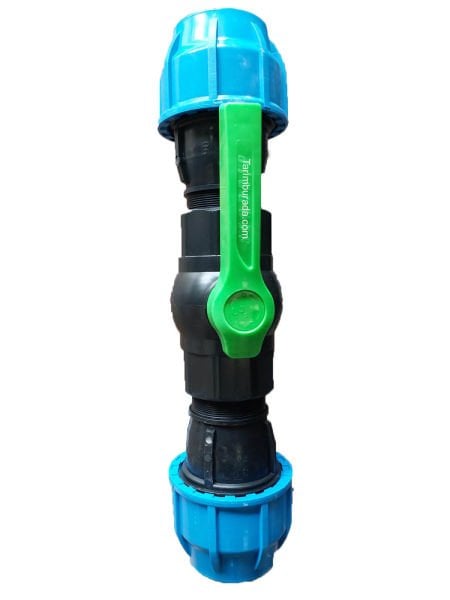 90''  Küresel Pvc Vana ve 2 Adet Kaplin Takım