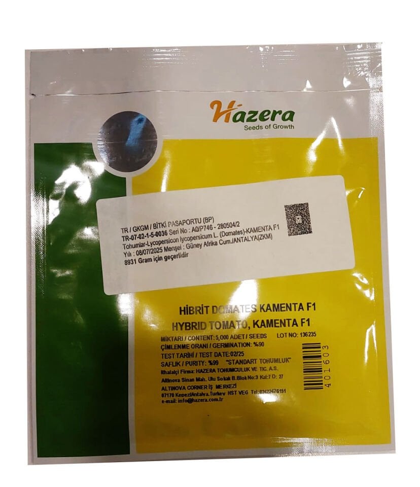 Salçalık Domates Tohumu Kamenta F1 5,000 Çekirdek