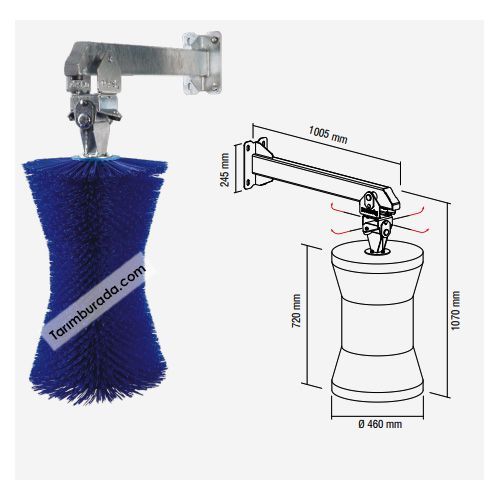 Çift Yönlü Motorsuz Kaşıma Fırçası (Kavisli Mini)