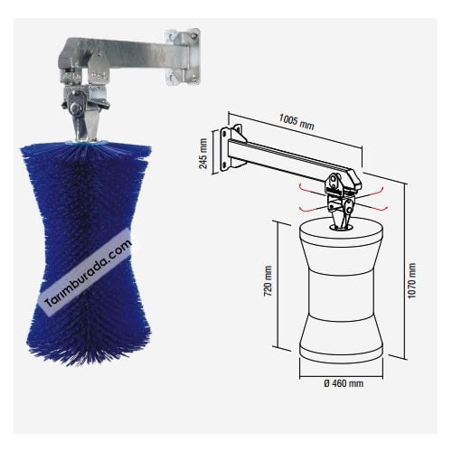 Çift Yönlü Motorsuz Kaşıma Fırçası (Kavisli Mini)