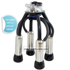 Krom Süt Sağım Sezer Tip Takımı 240 cc