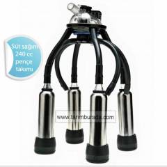 Krom Süt Sağım Takımı 240 cc