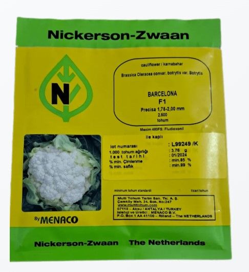 Karnabahar Tohumu Barcelona F1 Hibrit 2500 Adet