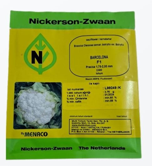 Karnabahar Tohumu Barcelona F1 Hibrit 2500 Adet