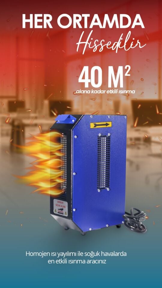 Nestello 3400W Elektrikli Fanlı Isıtıcı