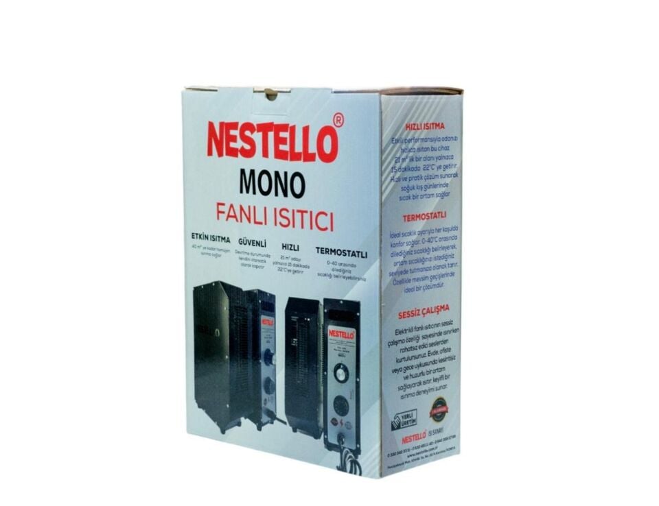Nestello 3400W Elektrikli Fanlı Isıtıcı