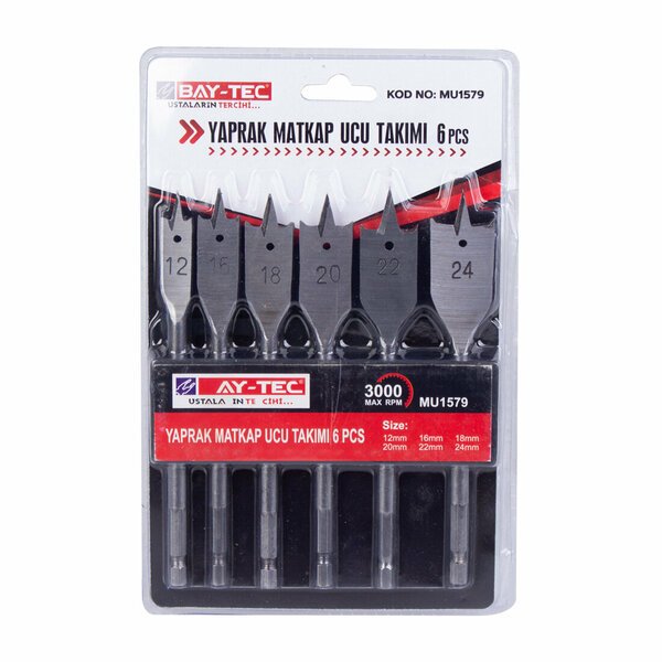 Baytec Matkap Ucu Seti 6 Parça Yaprak
