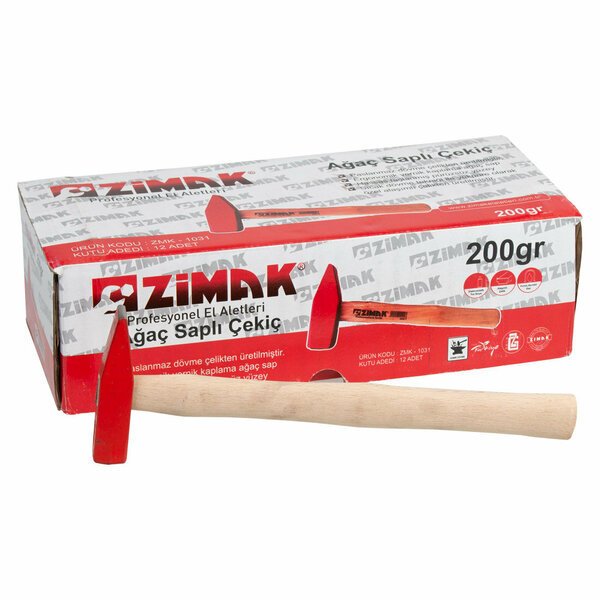 Zimak Çekiç Ahşap sap 200Gr Dövme