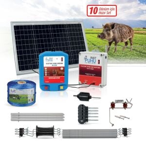 10 Dekarlık Kuruluma Hazır Elektrikli Çit Sistemi  (4Joule)