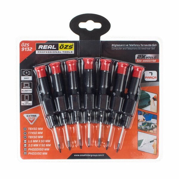 Real Özs Bilgisayarcı Ve Telefoncu Tornavida Seti 7 Parça