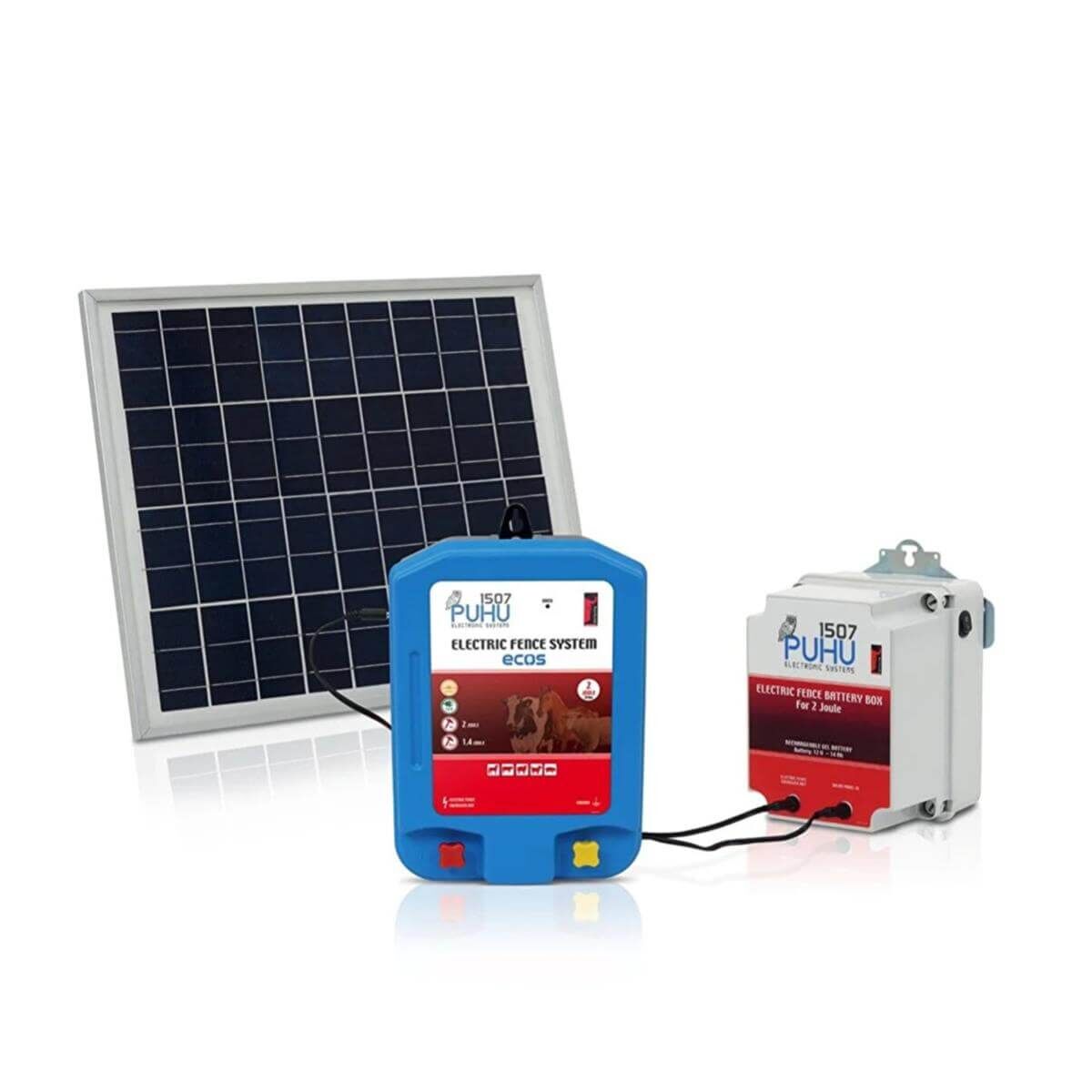 Ecos Güneş Enerjili Elektrikli Çit Cihazı (2 Joule) (Kuruluma Hazır Set)