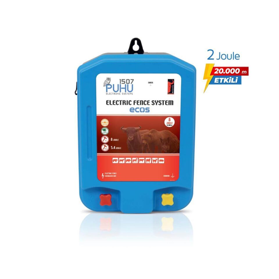 Ecos Güneş Enerjili Elektrikli Çit Cihazı (2 Joule) (Kuruluma Hazır Set)