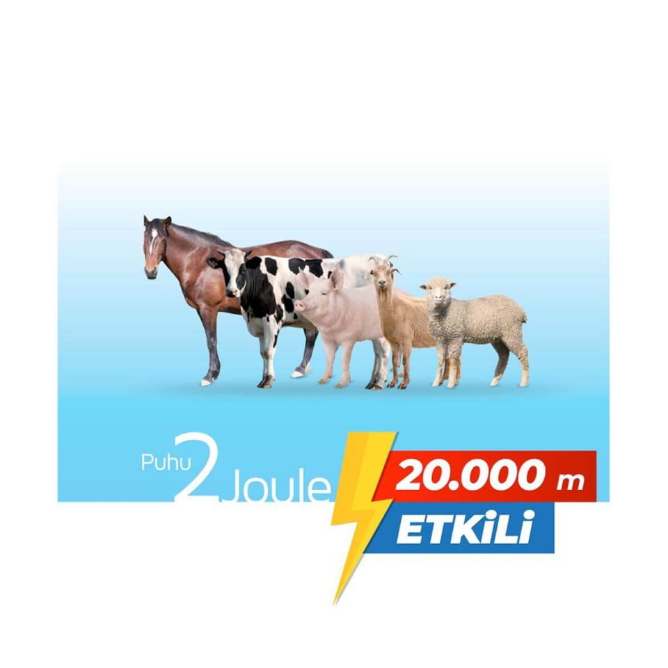 Ecos Güneş Enerjili Elektrikli Çit Cihazı (2 Joule) (Kuruluma Hazır Set)