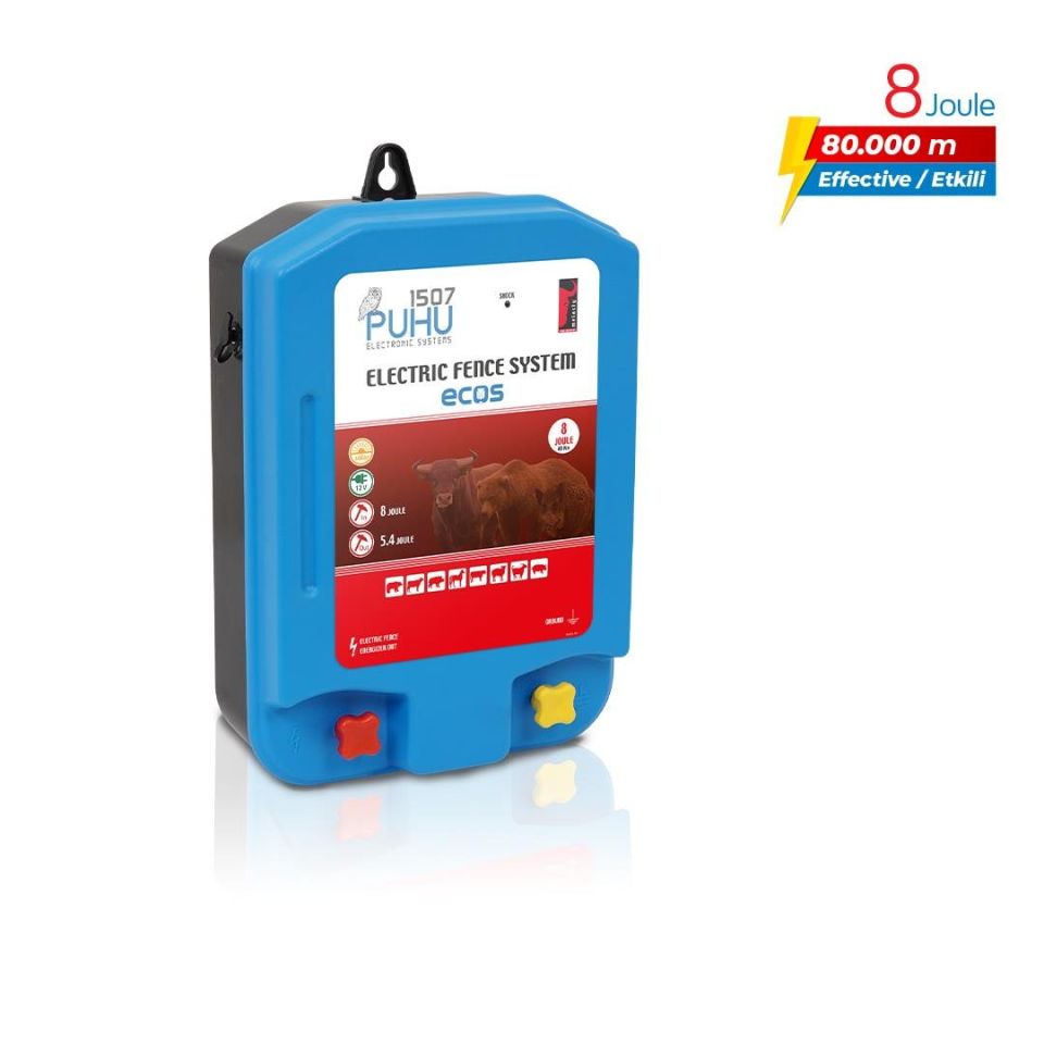 10 Dekarlık  Kuruluma Hazır Elektrikli Çit Sistemi (8 Joule)